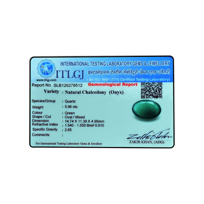 Green Onyx 5.96 Carat
