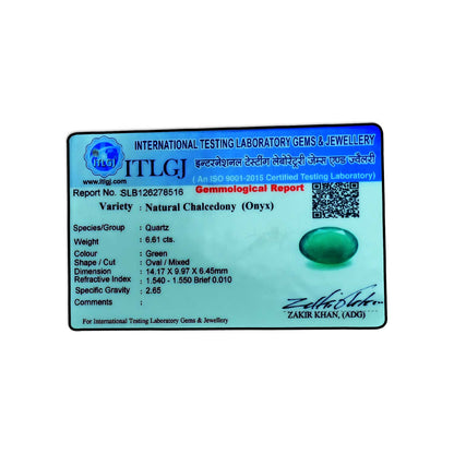 Green Onyx 6.61 Carat