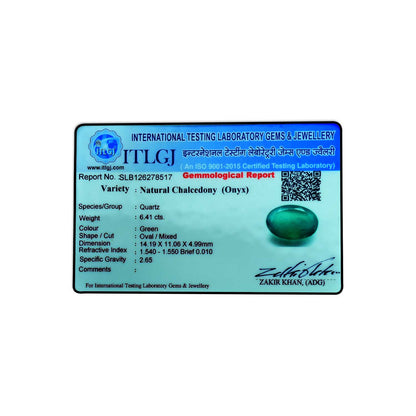 Green Onyx 6.41 Carat
