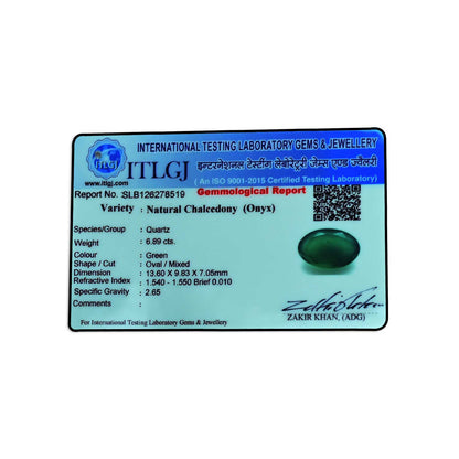 Green Onyx 6.89 Carat