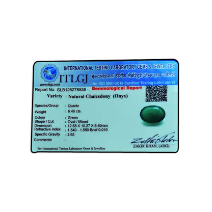 Green Onyx 6.46 Carat