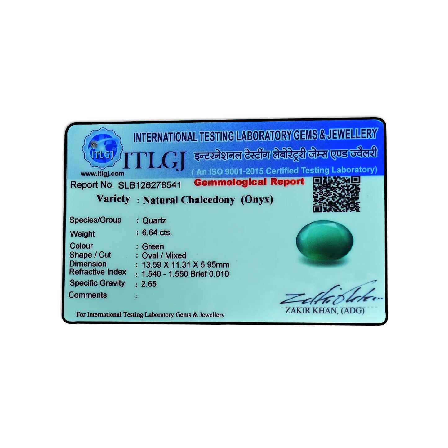 Green Onyx 6.64 Carat