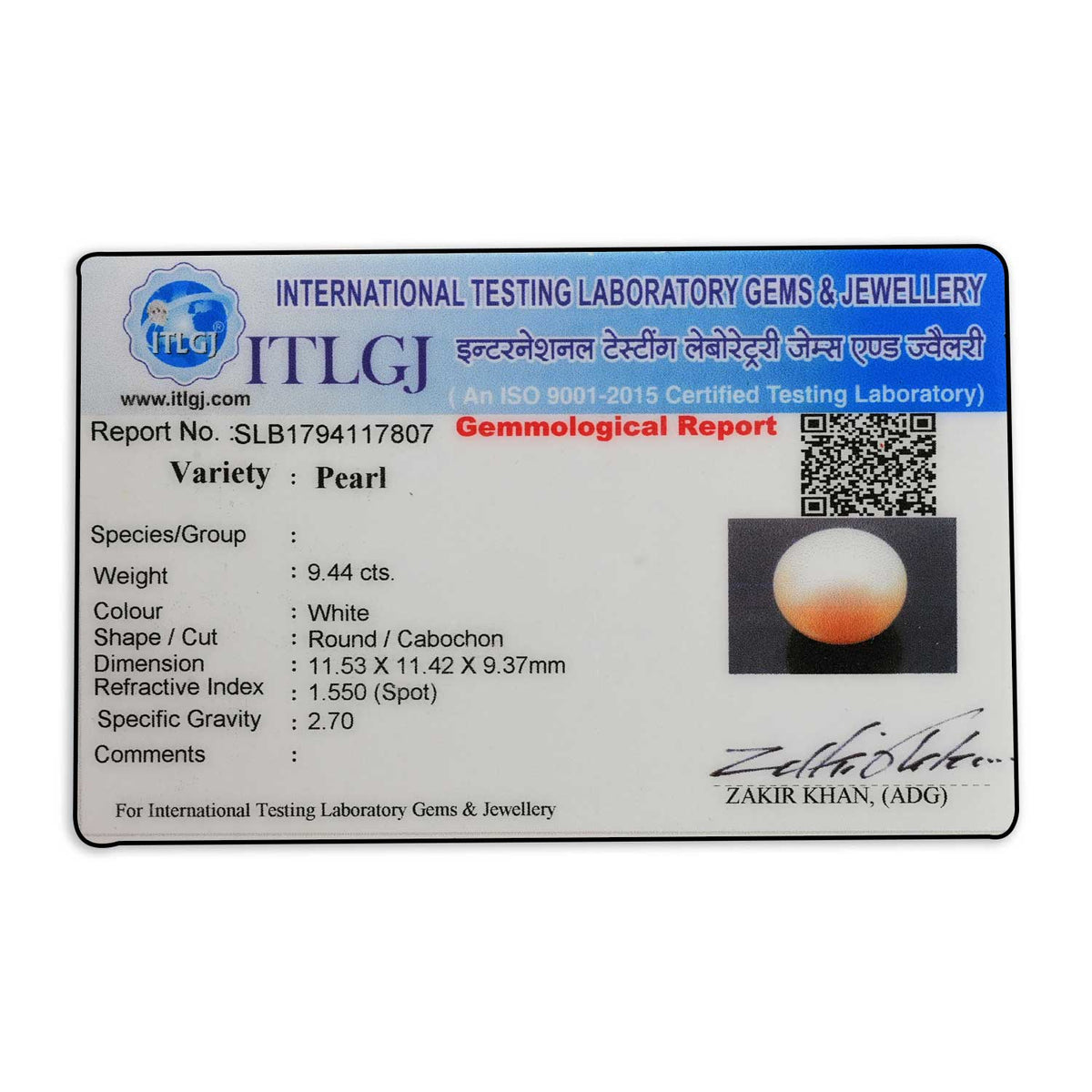 Fresh Water Pearl (Moti) 9.44 Carat