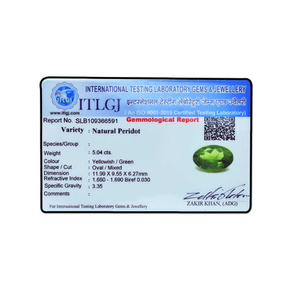 Afghani Peridot 5.04 Carat