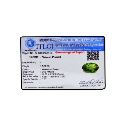 Afghani Peridot 4.48 Carat