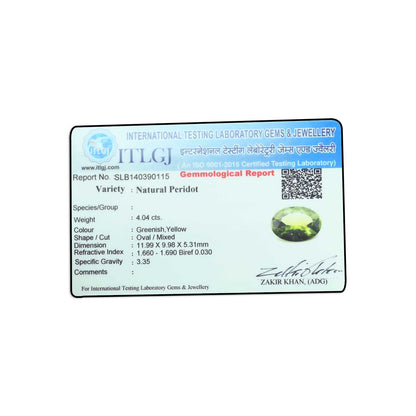 Peridot 4.04 Carat