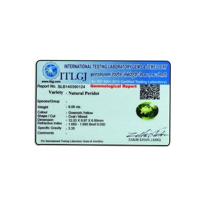 Peridot 6.06 Carat