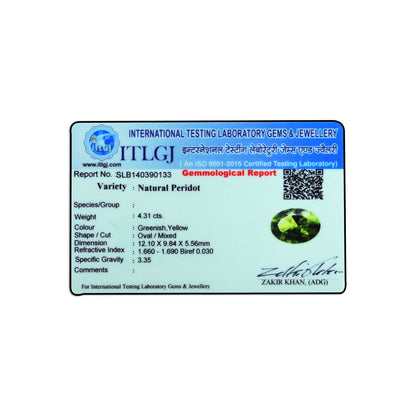 Peridot 4.31 Carat