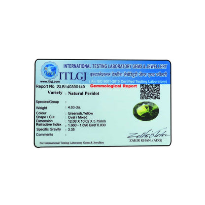 Peridot 4.63 Carat