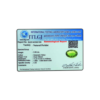 Peridot 3.99 Carat