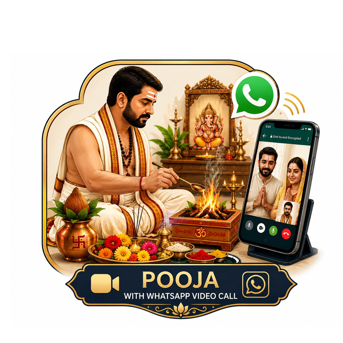 Grah Nakshatra Pooja Live on Whatsapp Video Call (+2 Day)
