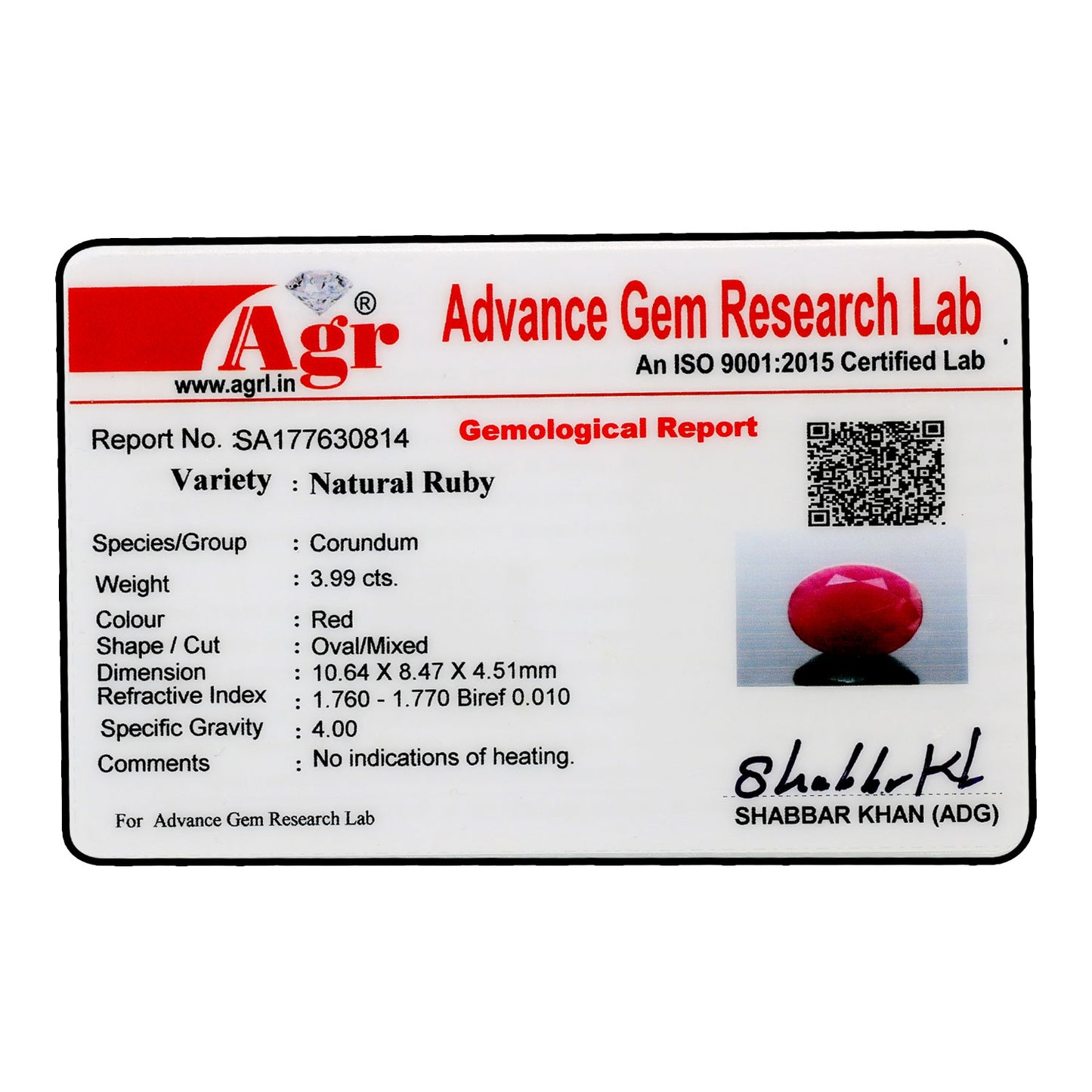 Ruby - 3.99 Carat