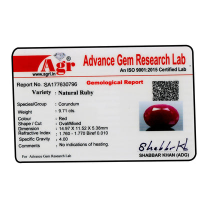 Ruby - 9.71 Carat