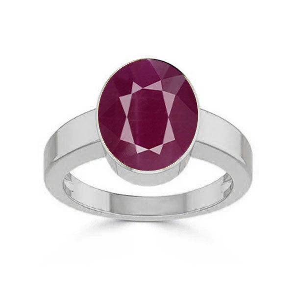 Ruby (Special Quality) Silver Ring (R1)