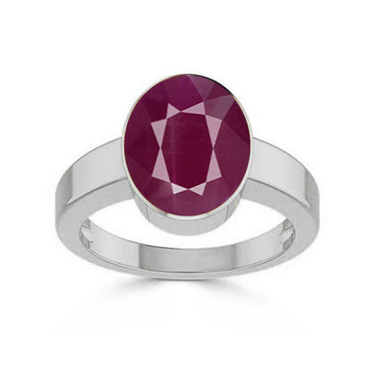 Ruby (Special Quality) Silver Ring (R1)