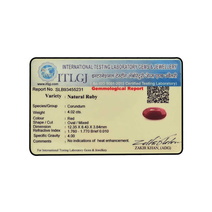 Ruby - 4.02 Carat
