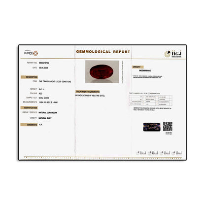 Mozambique Ruby Carat 6.41