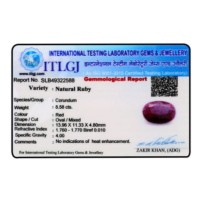 Ruby - 8.58 Carat