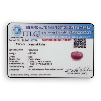 Ruby - 4.22 Carat