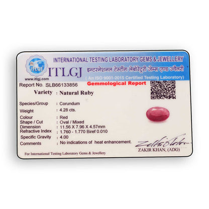 Ruby - 4.28 Carat