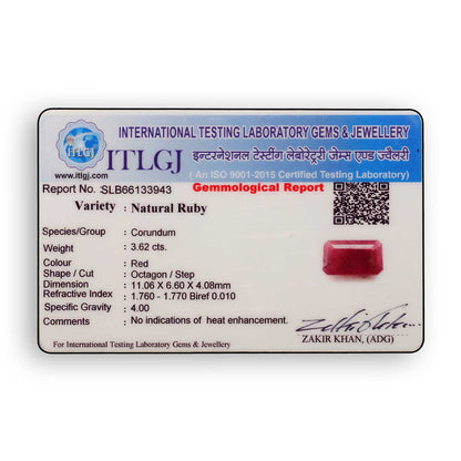 Ruby - 3.62 Carat