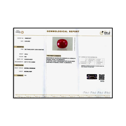 Burmese Ruby (Heated) Cts 3.99