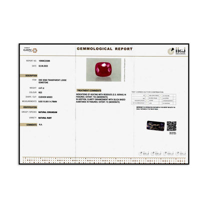 Burmese Ruby (Heated) Cts 4.47