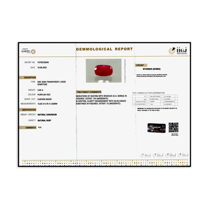 Burmese Ruby (Heated) Cts 3.95