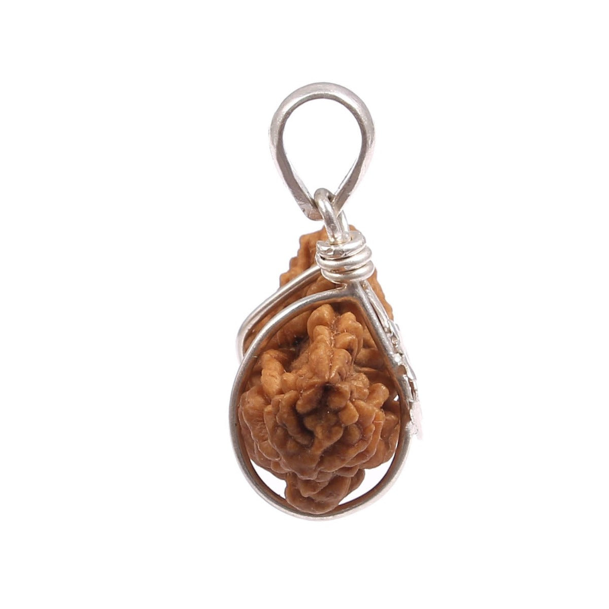 1 Mukhi Rudraksha Silver Pendant