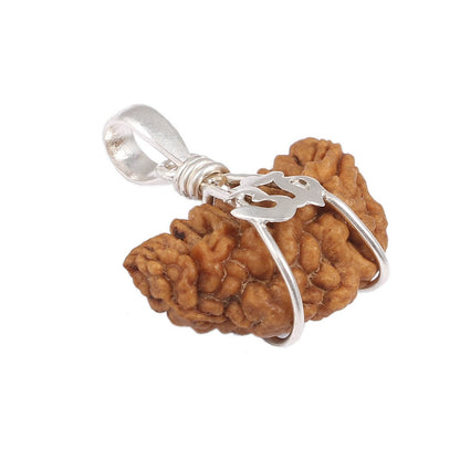 1 Mukhi Rudraksha Silver Pendant