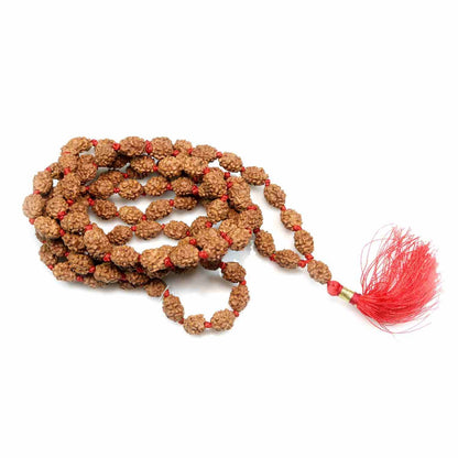 3 Mukhi Rudraksha Mala (Indonesia) (108+1 Beads) GJSPC Certified