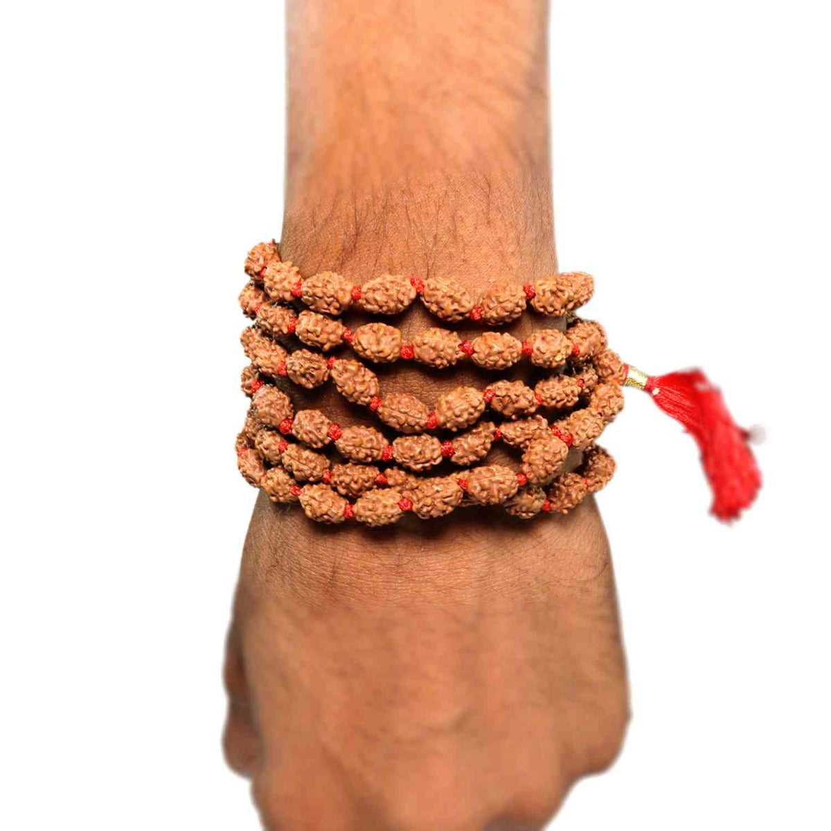 3 Mukhi Rudraksha Mala (Indonesia) (108+1 Beads) GJSPC Certified