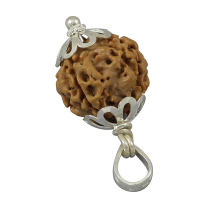 4 Mukhi Rudraksha Silver Pendant (Nepal)