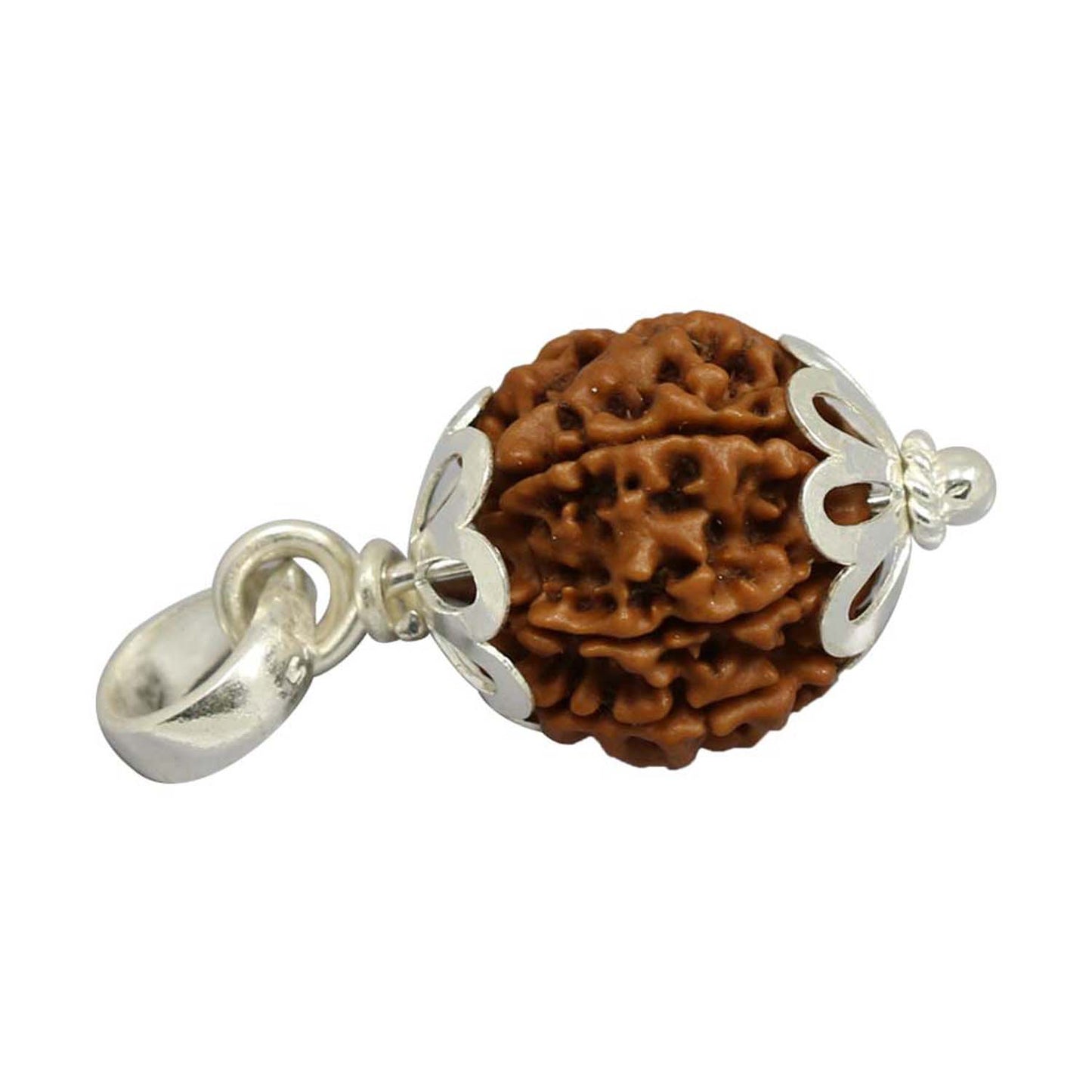 7 Mukhi Rudraksha Silver Pendant (Nepal)
