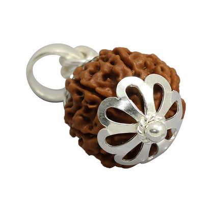 7 Mukhi Rudraksha Silver Pendant (Nepal)