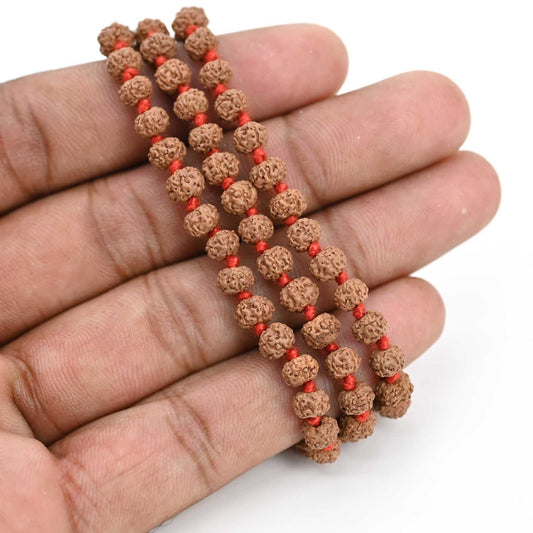 5 Mukhi Rudraksha Mala (Indonesia) (108+1 Beads) GJSPC Certified 5.50-6.00 M.M.