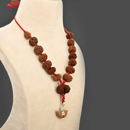 Rudraksha Siddha Mala 1 to 14 Mukhi With Gauri Shankar, Ganesh Rudraksha GJSPC Certified