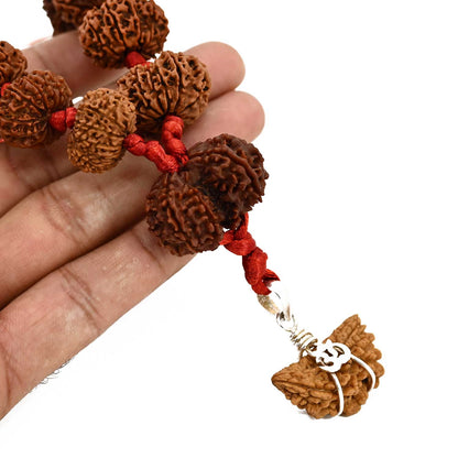 Rudraksha Siddha Mala 1 to 14 Mukhi With Gauri Shankar, Ganesh Rudraksha GJSPC Certified