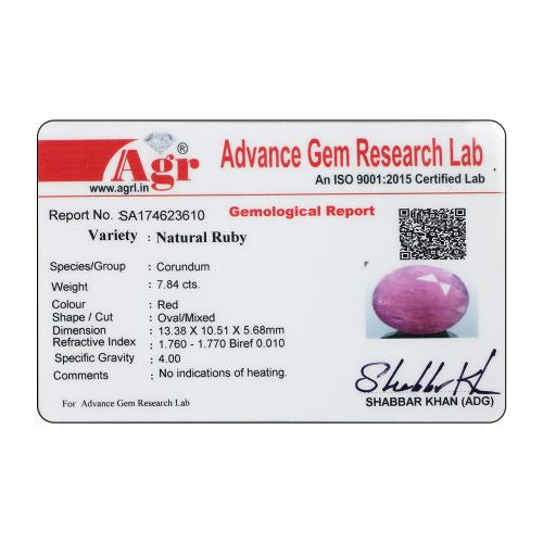 Ruby - 7.84 Carat