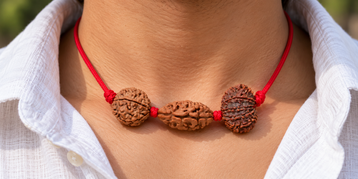 Chandra Shanti Kavach - 12, 2 & 5 Mukhi Rudraksha