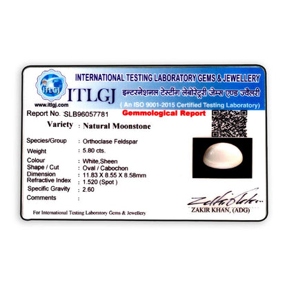 Srilankan Moonstone 5.8 Carat