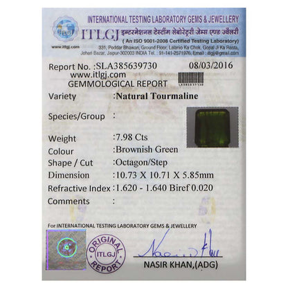 Green Tourmaline Cts. 7.98 Ratti 8.78