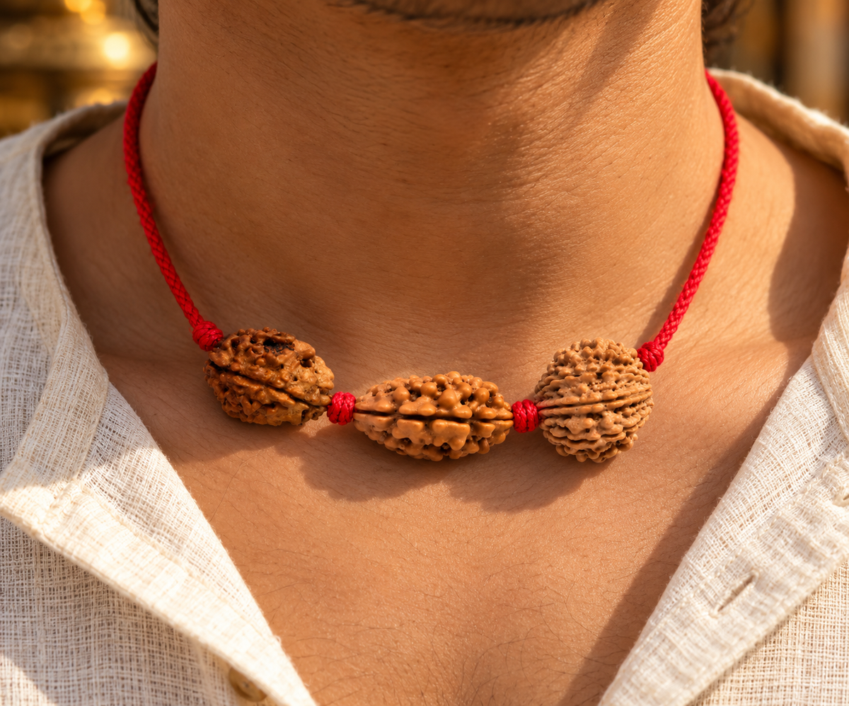 Manobal Kavach - 2, 3 & 8 Mukhi Rudraksha