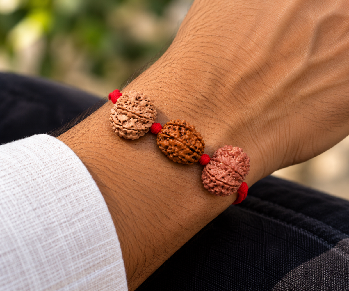 Bhairav Shakti Kavach - 3, 8 & 9 Mukhi Rudraksha