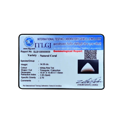 Japani White Coral 14.35 Carat