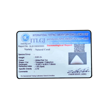 Japani White Coral 9.94 Carat