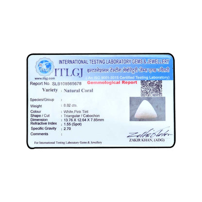 Japani White Coral 8.82 Carat