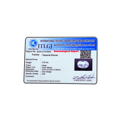 White Zircon 5.03 Carat