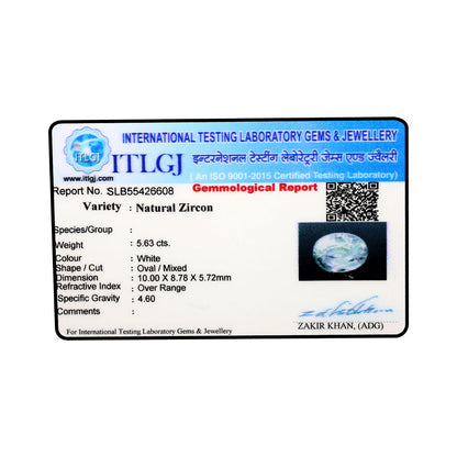 White Zircon 5.63 Carat