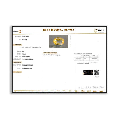 Ceylon Yellow Sapphire 5.04 Carat